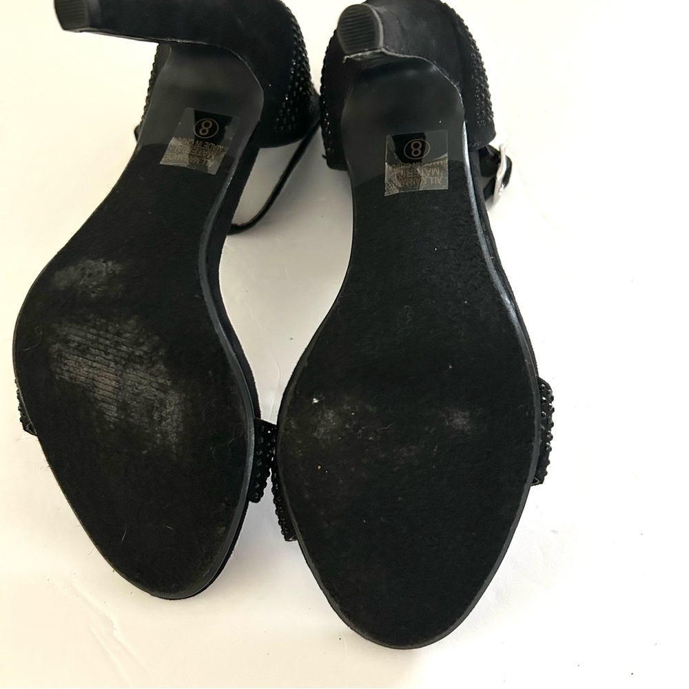 My Delicious Women’s ankle strap open toe stiletto heel black size 8 - Picture 6 of 8